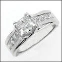 Solitaire Engagement Rings with a High - Clarity Round Diamond and Tapered BandEngagement Princess 1 Ct Channel Ct Euro Shank Cubic Zirconia Cz Ring