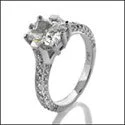 Cluster Engagement Rings with Multiple Small Diamonds Arranged in a Stunning DesignEngagement Radiant Shape 1.5 Ct Pave Set Cubic Zirconia Cz Ring