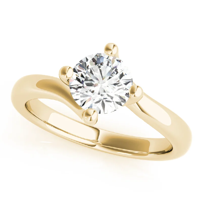 Solitaire Engagement Rings with a High - Clarity Round Diamond and Tapered BandLuciana Diamond Engagement Ring Setting