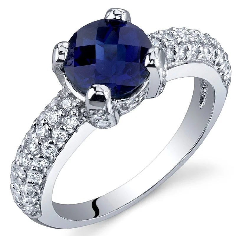 Aquamarine Gemstone Rings in 9K Gold with a Bezel Setting for a Modern and Secure FitSterling Silver 1.75 ct Created Sapphire Cocktail Ring