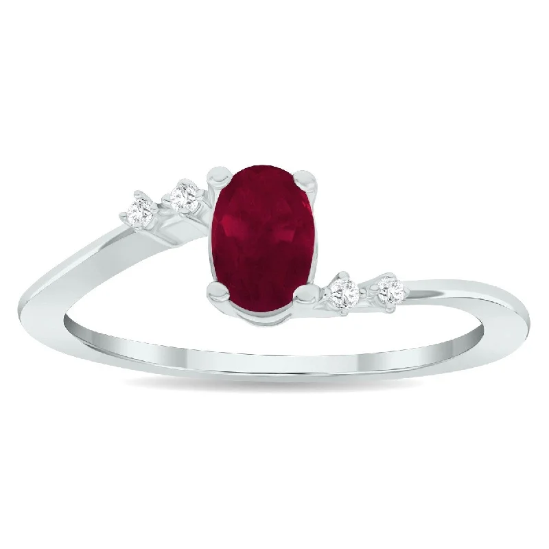 Alexandrite Gemstone Rings in Platinum with a Hidden Halo for a Rare and Luxurious PieceWomen's Ruby and Diamond Tierra Ring in 10K White Gold