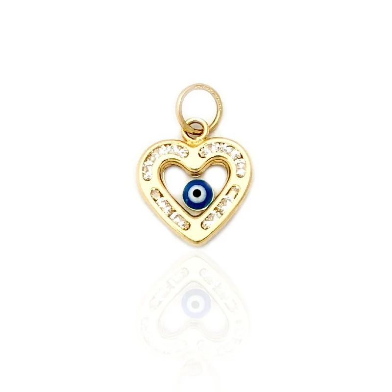 Glow - in - the - Dark Starry Sky Pendant for Nighttime AdventuresEvil Eye Heart Pendant (14K)