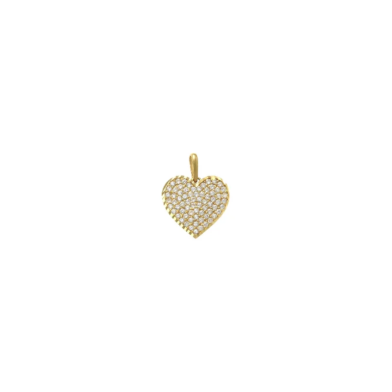 Water - Resistant Stainless Steel Diving - Themed Pendant for DiversIced-Out Heart Pendant (14K)