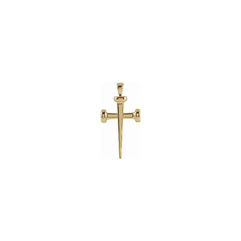 Double - Heart Pendant with Interlocking Design for CouplesNail Cross Pendant (14K)