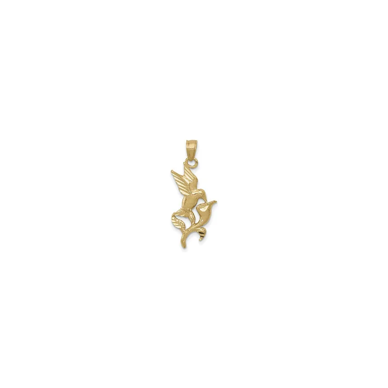 Mother - of - Pearl Inlaid Seahorse Pendant for Beach LoversNectar-Drinking Hummingbird Pendant (14K)