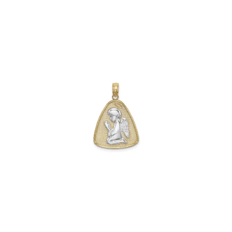 Water - Resistant Stainless Steel Diving - Themed Pendant for DiversPraying Angel Soft Triangle Pendant (14K)