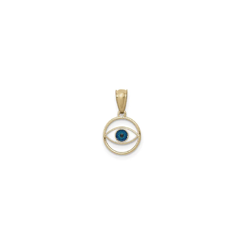 Glow - in - the - Dark Starry Sky Pendant for Nighttime AdventuresReversible Evil Eye Circle Pendant (14K)