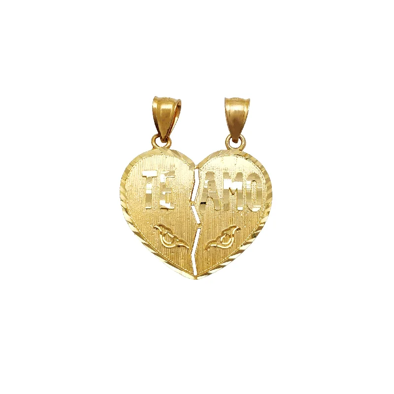 18K Gold - Plated Angel Wing Pendant for a Symbolic and Elegant AccessoryTe Amo Partable Heart Pendant (14k & 10K)