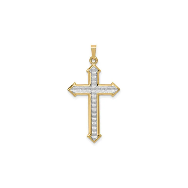 Water - Resistant Stainless Steel Diving - Themed Pendant for DiversTextured Passion Cross Pendant (14K)