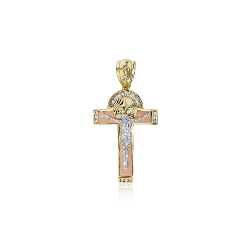 Water - Resistant Stainless Steel Diving - Themed Pendant for DiversTricolor Cross Pendant (14K)