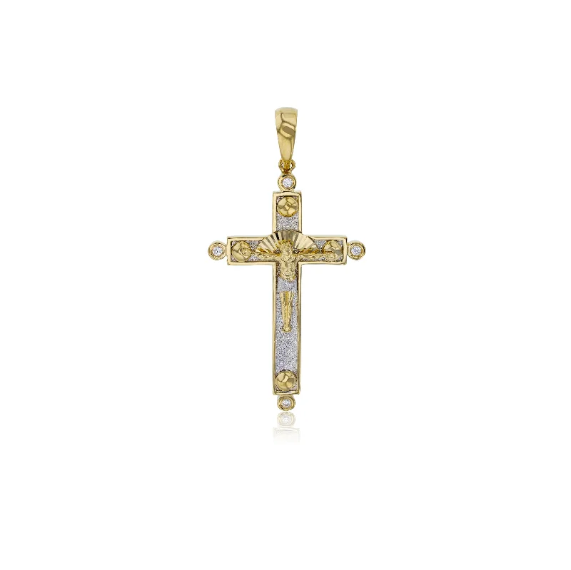 Glow - in - the - Dark Starry Sky Pendant for Nighttime AdventuresTwo-tone Cross Jesus Pendant (14K)