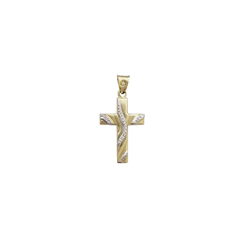 Glow - in - the - Dark Starry Sky Pendant for Nighttime AdventuresTwo-Tone Wispy Cross Pendant (14K)