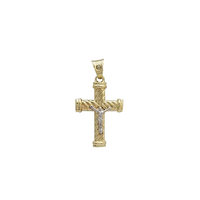 Gothic - Style Skull Pendant with Red Enamel Accents for Alternative FashionTwo-Tone Crucifix Pendant (14K)