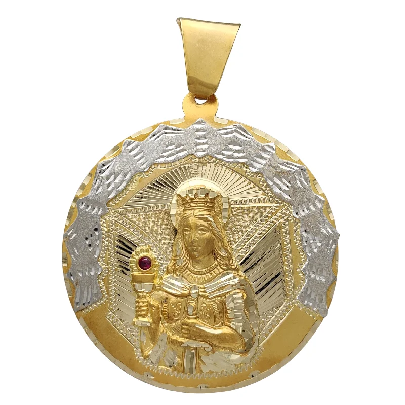 Water - Resistant Stainless Steel Diving - Themed Pendant for DiversTwo-Tone Saint Barbara Medallion Pendant (14K)