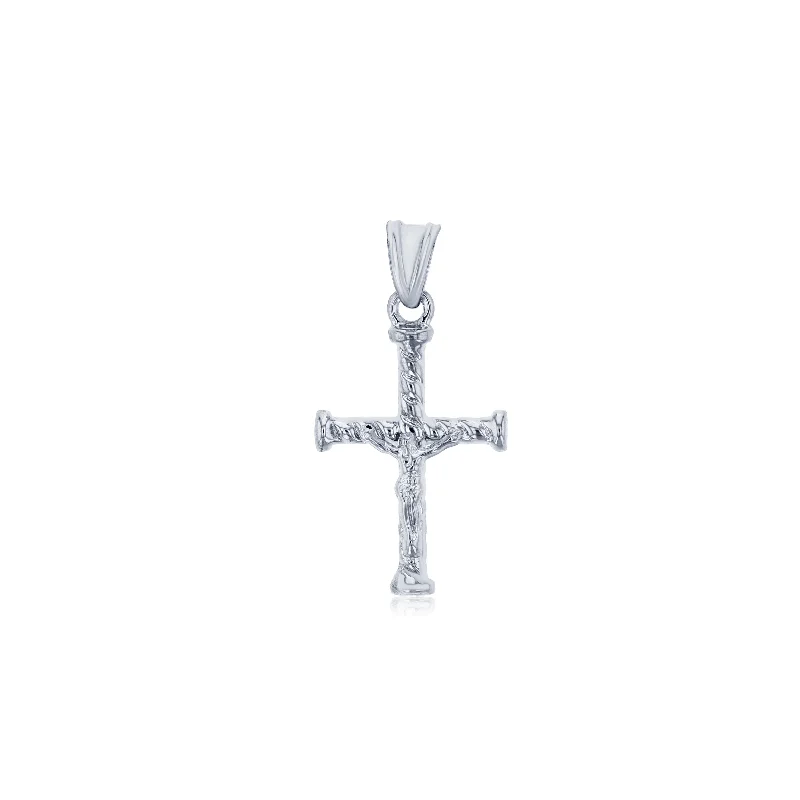 Gothic - Style Skull Pendant with Red Enamel Accents for Alternative FashionWhite Gold Cross Jesus Pendant (14K)