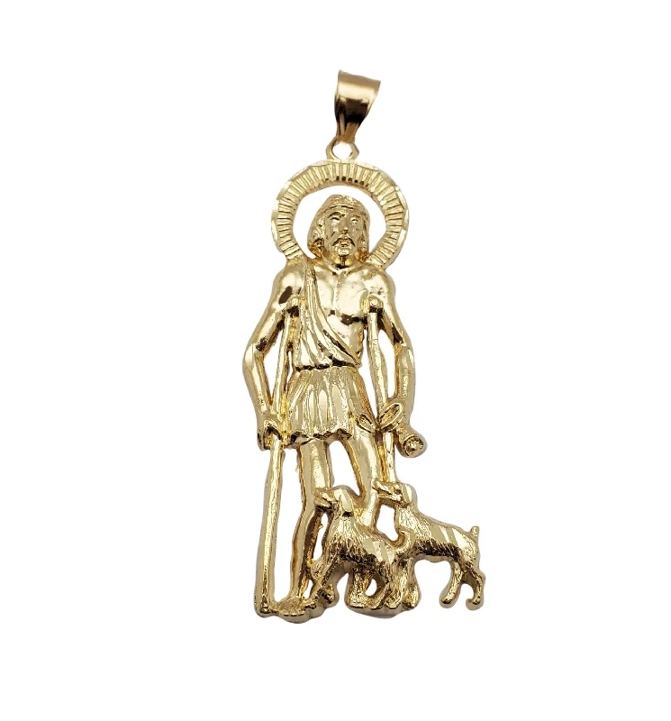 Military - Inspired Dog Tag Pendant with Engraved Service NumbersYellow Gold Saint Lazarus Pendant (14K)