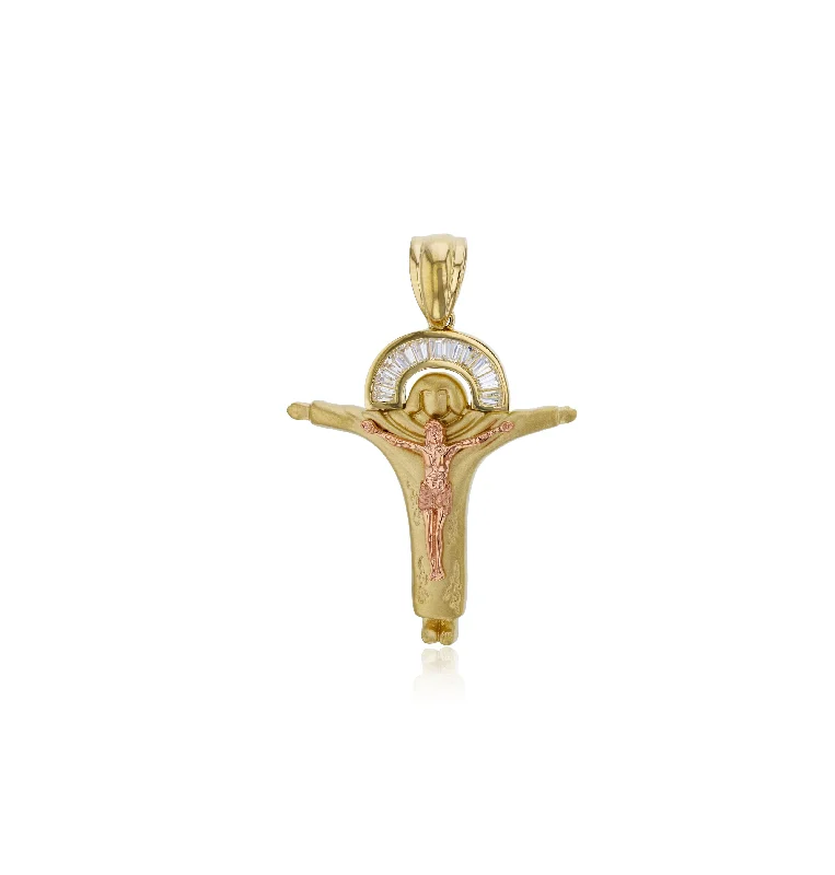 Hand - Carved Jade Buddha Pendant for Spiritual and Cultural SignificanceYellow & Rose Gold Cross Pendant (14K)