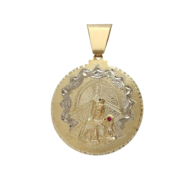 Magnetic - Locking Pendant with Hidden Compartment for Secret MessagesZirconia Saint Barbara Medallion Pendant (14K)